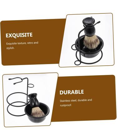 Ipetboom 1 Set Beard Shaving Brush Kit - Sequin Makeup Bag & Stainless Steel Stand for Men | Perfect Grooming Essentials - Buy Online on GoSupps.com