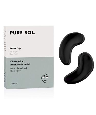 PURE SOL. Charcoal Under Eye Patches   Charcoal Eye Patches For Adults   12 Pairs Hydrogel Under Eyes Mask To Remove Dark Circles And Under Eye Treatment For Women   Improves Moisturizing And Anti Wrinkle Eye Masks For P...