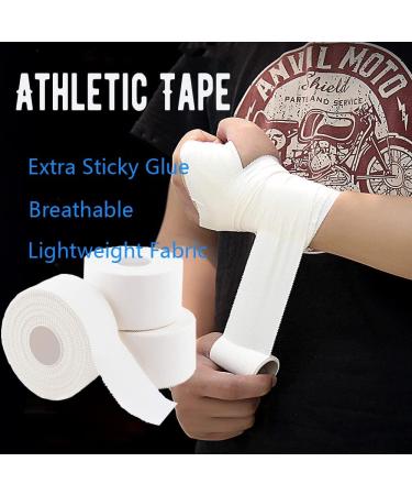 OBTANIM 4 Rolls White Athletic Sports Tapes No Sticky Residue - Latex Free Breathable Sports Tape for Athlete & Medical Trainers Gym Fitness Running Tennis Football  2 Inch x 15Yard - Buy Online on GoSupps.com