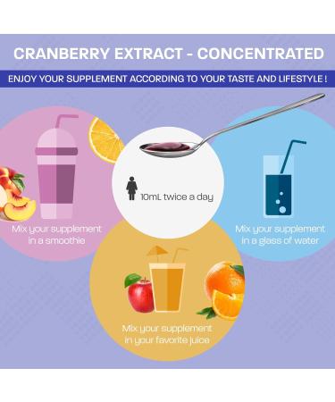 Liquid Cranberry Extract 500ml Concentrated Formula - for Urinary Tract Infections - Antioxidant - Sugar Free GMO-Free - Gluten Free - Vegan - Made in Canada - Buy Online on GoSupps.com