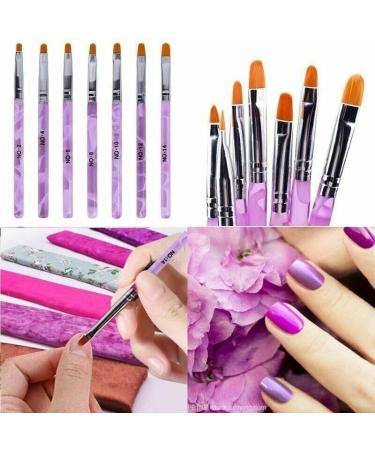 7 Nail Brushes | Tool Professional UV Gel Brush Pen | Brush Pen Nail Art Painting | Nail Art Tips Builder Brush Nail Painting Polish Brush Pen Nail Clean Up Brush Set for Home and Salon Use. - Buy Online on GoSupps.com