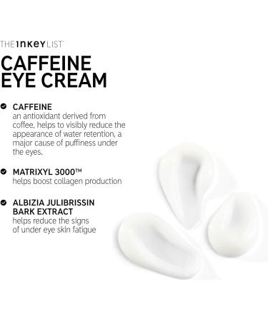 The Inkey List Caffeine Eye Cream 15ml | Dark Circle Treatment | Brightens Under Eye | Fragrance-free - Buy Online on GoSupps.com
