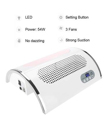 Salmue 3 in 1 Nail Dryer Vacuum Cleaner & Manicure Tool Set - UV Lamp, Dust Extraction, LED Light - Ideal for Gel Nails - Buy Online on GoSupps.com