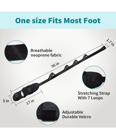 Dexmar Foot & Calf Stretcher - Plantar Fasciitis Physical Therapy Strap for Heel Spurs, Achilles Tendonitis & Hamstring - Leg & Yoga Strap for Fitness - Buy Online on GoSupps.com