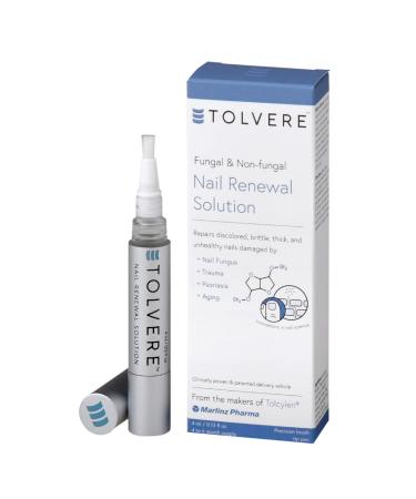 Tolvere Nail Renewal Solution, From the Makers of Tolcylen, Rapidly Improve Appearance of Discolored, Brittle, and Cracked Nails