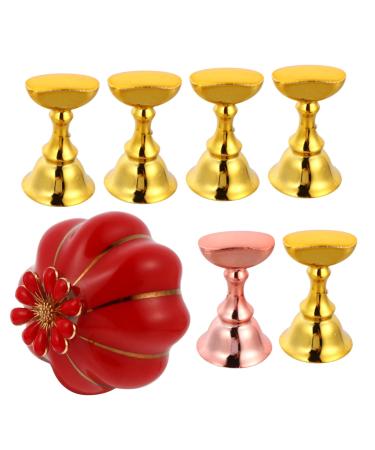Beavorty Pumpkin Slices Manicure Practice Base magnetic base magnetic mount crystal display stand crystal holder Manicure Supplies Manicure Stand Retro Manicure Base nail exercise rack 5.5X4cm Red