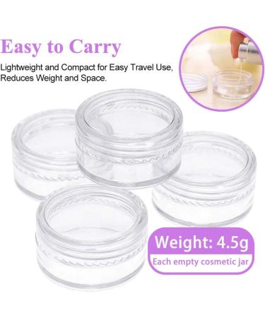 50 Transparent 5ml Cosmetic Containers - Travel-Friendly Screw Cap Jars for Creams Lip Balm and Nail Art - Buy Online on GoSupps.com