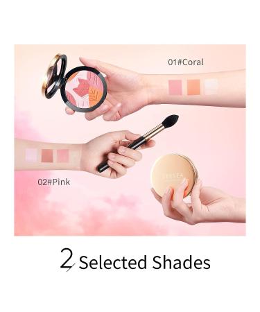 ZEESEA Kitty Blush & Highlighter Duo - Pink 02, 0.28 OZ | Shimmery or Matte Finish - Buy Online on GoSupps.com