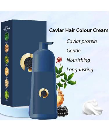 Zhihuashi Plant-Based Hair Coloring Cream | Caviar Hair Color for Gray Coverage | Qiweitang Bubble Hair Dye Shampoo | Natural Black Dye for Soft Vibrant Hair - Buy Online on GoSupps.com