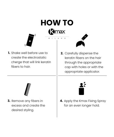 Kmax Hair Fibers - Keratin Hair Loss Concealer (5x3g) - Compact Pocket Size Black - Achieve Fuller Hair Instantly! - Buy Online on GoSupps.com