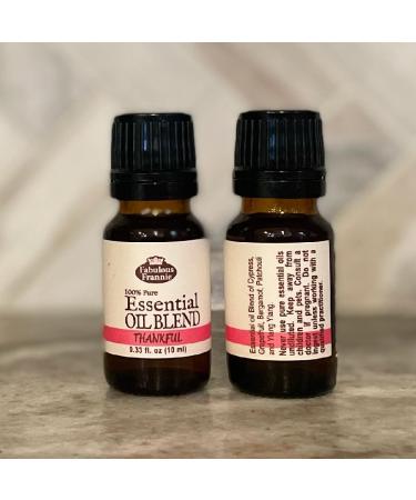Fabulous Frannie Thankful Essential Oil Blend - 100% Pure Lime Bergamot Grapefruit Cypress Patchouli & Ylang Ylang - 10ml Pack (International Shipping - Buy Online on GoSupps.com