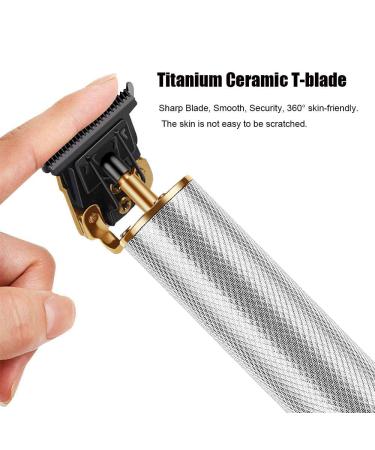 Zero Gapped T-Blade Hair Trimmer Clipper for Men - Cordless Close Cutting Clippers for Haircut & Beard - Rechargeable Barbershop Shaver (Black/Silver) - Buy Online on GoSupps.com