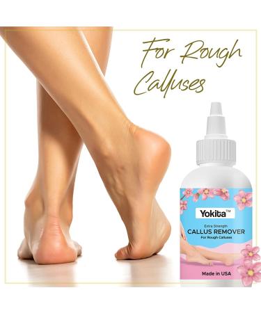 Yokita Professional Callus Remover Gel & Pumice Pad Scrubber Kit - 8oz Bottle - Remove Hard Skin and Calluses Effortlessly from Feet - Buy Online on GoSupps.com