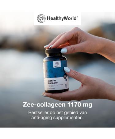 Be Healthy Group doo Marine collagen High concentration 1170 mg per daily dose 120 vegetable capsules Hydrolyzed fish collagen types I and III 2 months supply For Hair Nails and Skin - Buy Online on GoSupps.com