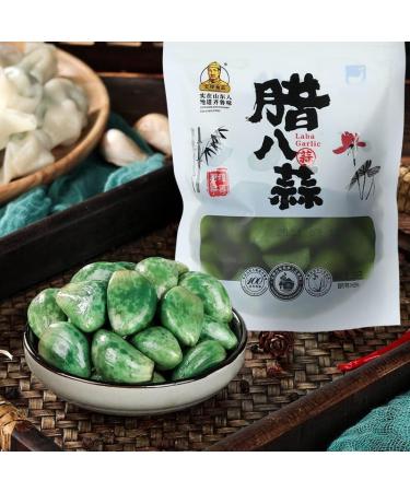 Laba garlic emerald green garlic pickled pickles sweet and sour garlic Honey garlic Shandong specialty pickled vegetables condiment (Laba Garlic 200g (bagged) 3 can) Laba Garlic 200g (bagged) 3 can - Buy Online on GoSupps.com