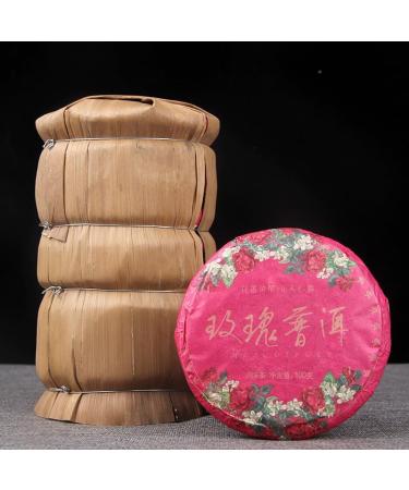 HELLOYOUNG 100g G teau au th Pu-erh bio chinois aromatis la rose aliment vert artisanal traditionnel avec un go t intense et un arri re-go t sucr  - Buy Online on GoSupps.com