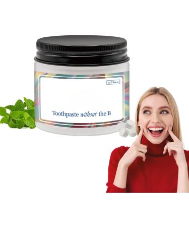 2 in 1 Nano Hydroxyapatite Toothpaste Tablets - Fluoride-Free Enamel-Friendly Eco-Friendly Packaging Natural Coconut Mint Flavor Perfect for Travel (1pc) 62 Count (Pack of 1)