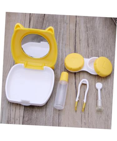 SEWOART Cartoon Lens Container - Cute Travel Case for Contact Lenses - 2-Pack Yellow Eye Lens Storage Solution - Buy Online on GoSupps.com