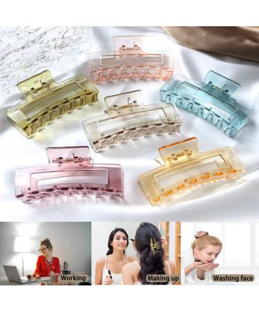 2023 New Jelly Hair Clips - Acrylic Black Strong Hold Claw Clips for Women - Cute Gift for Thick & Thin Hair - Buy Online on GoSupps.com