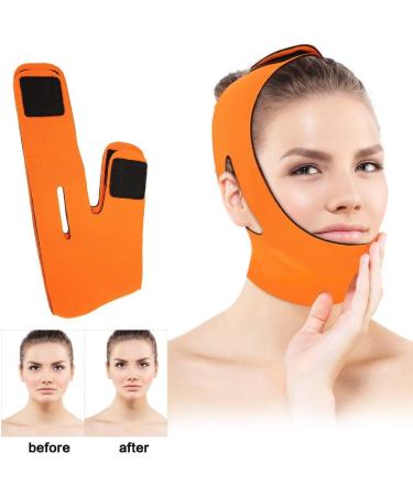 Face Slimming Cheek Mask V Face Line Belt - Orange Chin Lift Up Anti Wrinkle Sleep Mask - Buy Online on GoSupps.com
