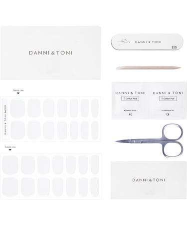 Danni & Toni Half Hardened Gel Nail Films - Pure White UV Gel Nail Foil Set | Self-Adhesive Wraps for Stunning Nail Design | 28 Stickers - Germany - Buy Online on GoSupps.com