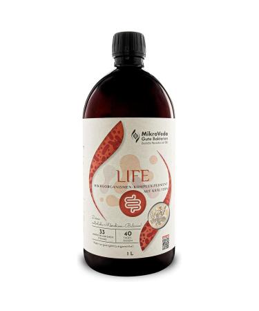 Mikroveda LIFE enzyme ferment drink 1 liter | 33 bacterial strains | VEGAN powered by Dalimar (1)