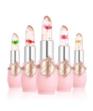 Paminify 2Pcs Jelly Clear Crystal Flower Magic Lipstick | Color Changing PH Temperature Tinted Lip Balm | Nourishing Moisturizing Lip Stick | Labial Magicos 03+06 - Buy Online on GoSupps.com