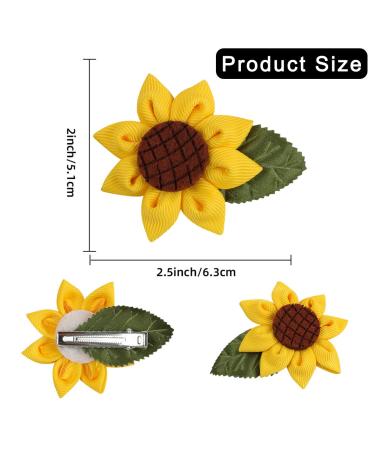 Sunflower Hairclip Set - Stylish Hairpins and Accessories for Girls, Women - Perfect Party or Gift Idea - Buy Online on GoSupps.com