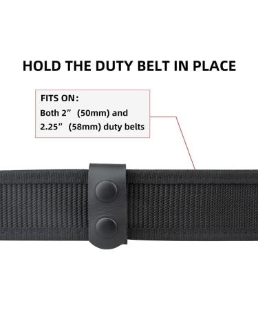 DONGKER Leather Belt Keeper - 1/2/4 Pieces Tactical Belt Holder for 2-2.25 Inch Police Belts | Secure & Durable - Buy Online on GoSupps.com
