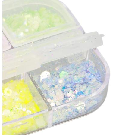 Nail Glitter Fine Glitter 6 Colors Nail Glitter Set Fine Glitter Powder for Eyeshadow Cosmetic Arts Crafts Decoration. Body Glitter Face Glitter for Festival Makeup Halloween DIY Art - Buy Online on GoSupps.com