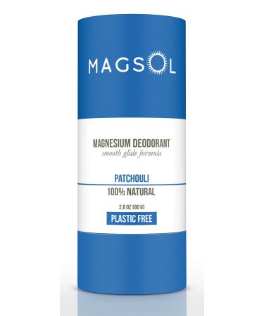 MAGSOL Plastic-Free Natural Deodorant for Women - 100% Aluminum Free Baking Soda Free Plastic Free - 2.8 oz Patchouli