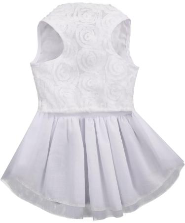 Elegant Asenku Dog Dress - Princess Outfit for Small & Medium Dogs | Perfect for Weddings Birthdays & Formal Events (XXS White) - Buy Online on GoSupps.com