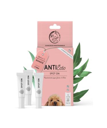 Annimally flea and tick protection spot on for dogs- effective tick remedies for dogs 3 months long-term protection flea remedy & tick protection- (4-10kg) S: 4-10 kg