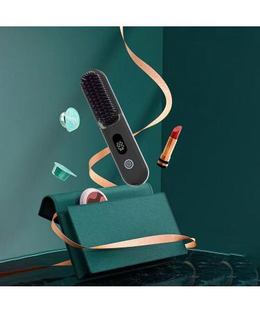 Buy Cordless Hair Straightener Brush Comb PRO | Portable Travel Heat Brush 9600mAh Battery Anti-Scald Black Sd2305-black - Buy Online on GoSupps.com
