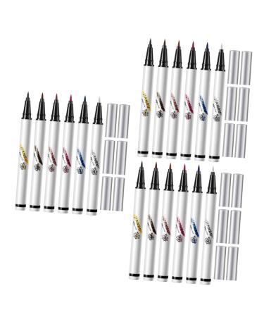 18 Pcs Eyeliner Pencil Lasting Eyeliner Ultra-fine Felt-tip Eyeliner Tool Miss Abs