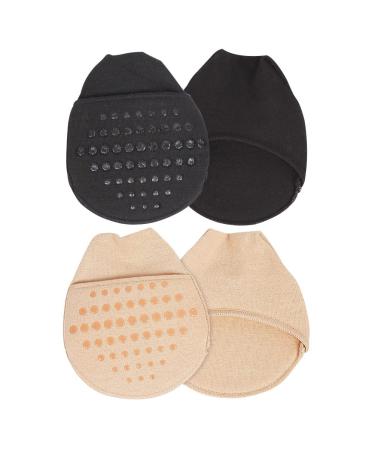 2 Pairs Sole Pad Cotton Half Socks Metatarsal Pads Women Metatarsal Support Moleskin for Feet Boat Socks Women Stockings Fabric Forefoot Pads Front Feet Yoga Socks Miss