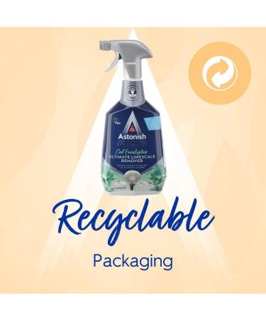 Astonish Ultimate Limescale Remover Cool Eucalyptus 750ml Spray Bottle - No Scrub Cleaner for Hard Water, Rust & Calcium - Cruelty Free Bathroom & Kitchen Solution - Buy Online on GoSupps.com