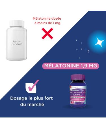 Fort Pharma - Melatonin 1900 Gummies | Melatonin 1.9 mg - Chewable - Fast Acting | Sleep Supplement - Faster Sleep - Time Difference | 30 gums 1/night - Buy Online on GoSupps.com