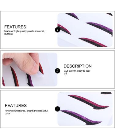 Didiseaon 36 Pairs Glitter Eyeliner Cosmetic Eyelid Tape Eyeshadow Hair Accessories Sticker Double Eyelid Miss - Buy Online on GoSupps.com