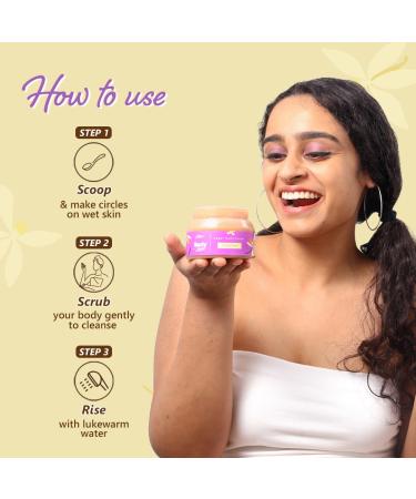 Plum Vanilla Exfoliating Body Scrub - Moisturizing & Skin Brightening with Shea Butter Kokum Butter Argon Oil | 7 Oz | Strawberry Legs Treatment - Buy Online on GoSupps.com
