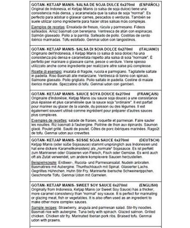  Go-Tan Gotan - Ketjap Manis - Sweet soy sauce (6 units of 270 ml) - Buy Online on GoSupps.com