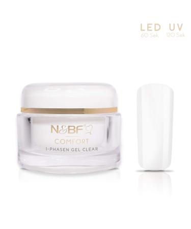 N&BF UV+LED 1-phase gel Comfort Line clear |30ml high-quality professional 3-in1 gel |Professional all -rounder nail gel for primer structure and sealing |Made in Germany
