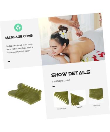 Buifulsic Xiuyan Jade Massage Comb | Jade Hair Tool & Head Massager for Skin Care - Buy Online on GoSupps.com
