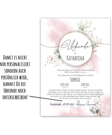 Buy Tinkerella Baptismal Certificate for Godparents | Perfect Gift Idea in Rose | International Shipping Available - Buy Online on GoSupps.com