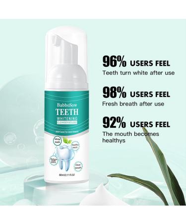 White Teeth Mousse | Refreshing Breath Foam Toothpaste 60ml - Easy Tooth Cleaning for Bright Smiles | Joberio - Buy Online on GoSupps.com
