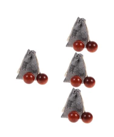 Fomiyes 4 sentences handball small wooden beads foam hands huge health balls palm massage ball roller balls massage chinese balls fitness balls for the hand portable mahogany