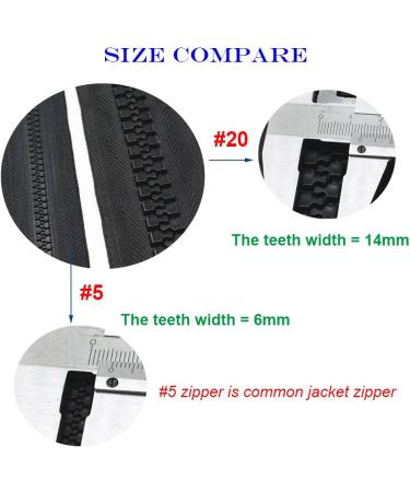 YaHoGa 80cm 20 Super Large Separating Plastic Zippers for Tents Coats - Heavy Duty Resin Vislon Zippers (Black 31) - Buy Online on GoSupps.com