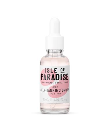 Isle of Paradise Self Tanning Face Drops Light (30 ml) Add Self Tanning Drops to Skin Care Natural Ingredients & Vegan Light 30 ml (Pack of 1)