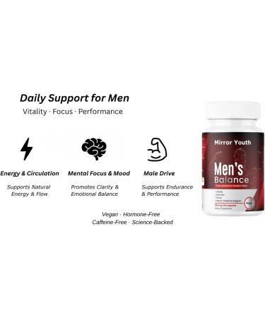 Mirror Youth Cistanche Tubulosa 400mg Men's Performance Supplement - Natural Vitality Energy Support with L-Citrulline Black Maca Ashwagandha Pomegranate Herbal Complex - Buy Online on GoSupps.com