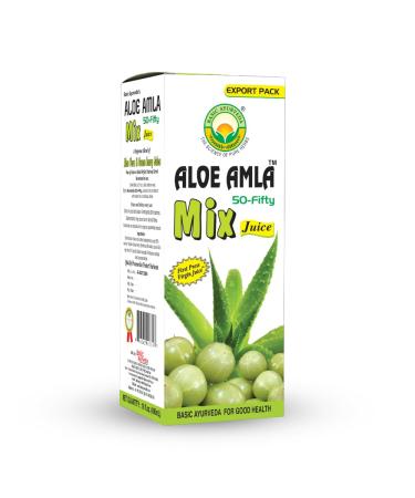 Basic Ayurveda Aloe Vera & Amla Herbal Mix Juice (Pack of 2) | 16.23 Fl Oz (480ml) | Supports Digestion Immunity & Detox | Rich in Natural Vitamin C | No Added Sugar | Gluten Free Non-GMO & Vegan - Buy Online on GoSupps.com